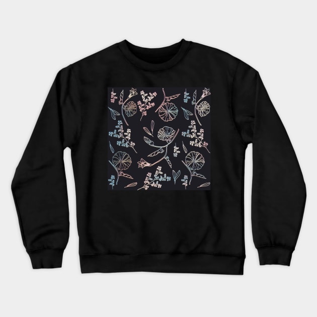 lowkey trans flower pattern Crewneck Sweatshirt by goblinbabe